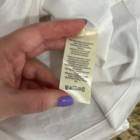 Free People Embroidered Flutter Sleeve Angel Tee In Ivory Size XS - Picture 6 of 9